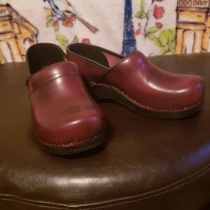 Sanita burgundy shoes
